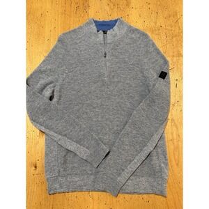 Rhone Men's Wool Cashmere Crewneck Sweater Light Gray Heather M $178 Luxury NWT
